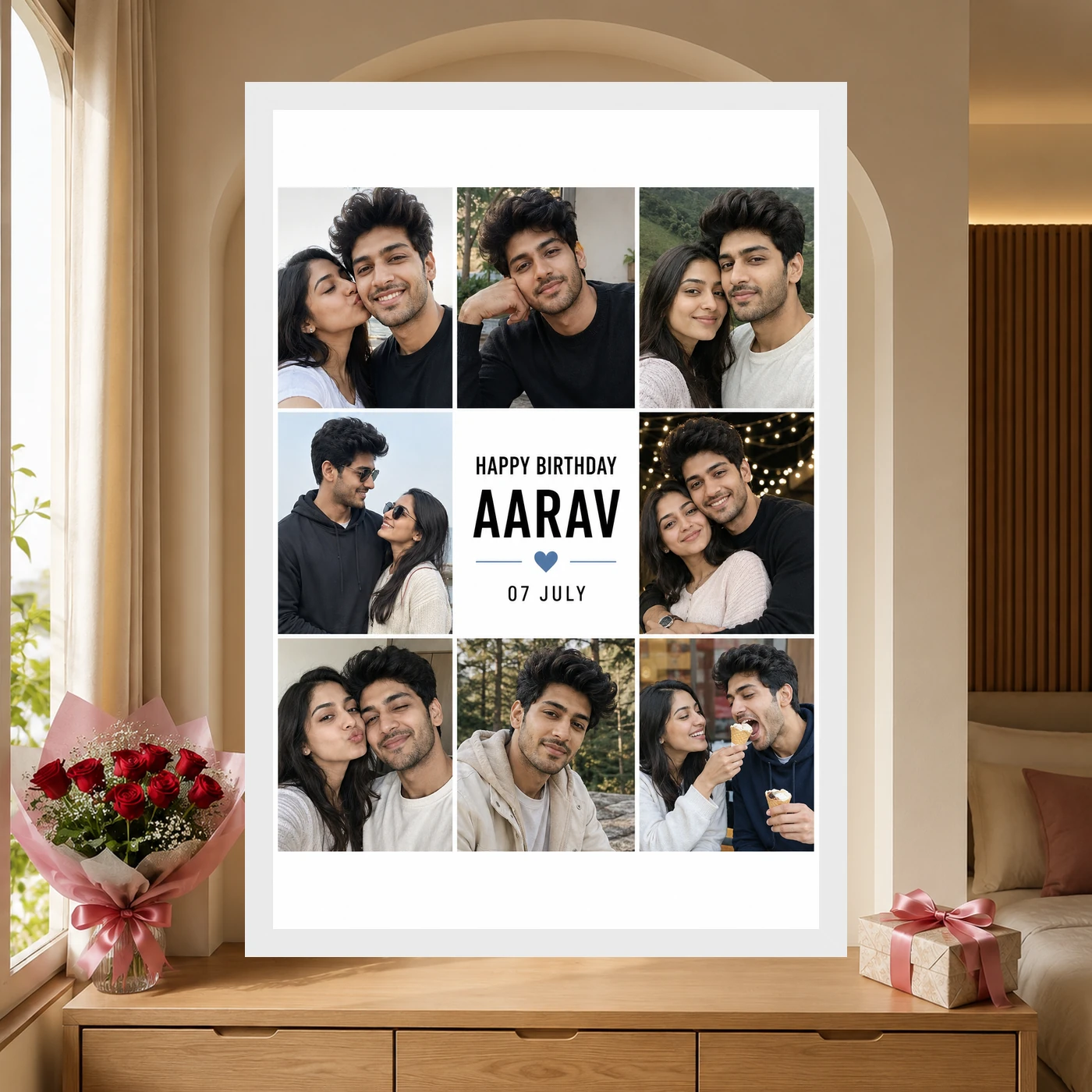Birthday Photo Frame for Boyfriend Gift Classic Design, view 6