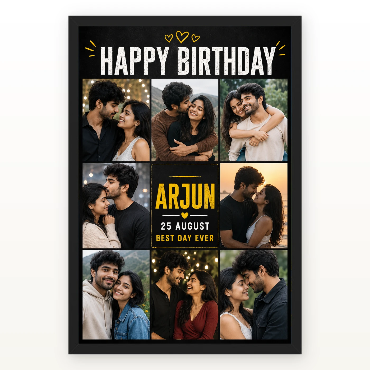 Birthday Photo Frame for Boyfriend Personalised Anniversary Style