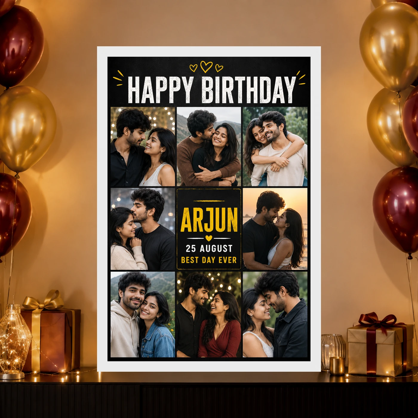 Birthday Photo Frame for Boyfriend Personalised Anniversary Style, view 10