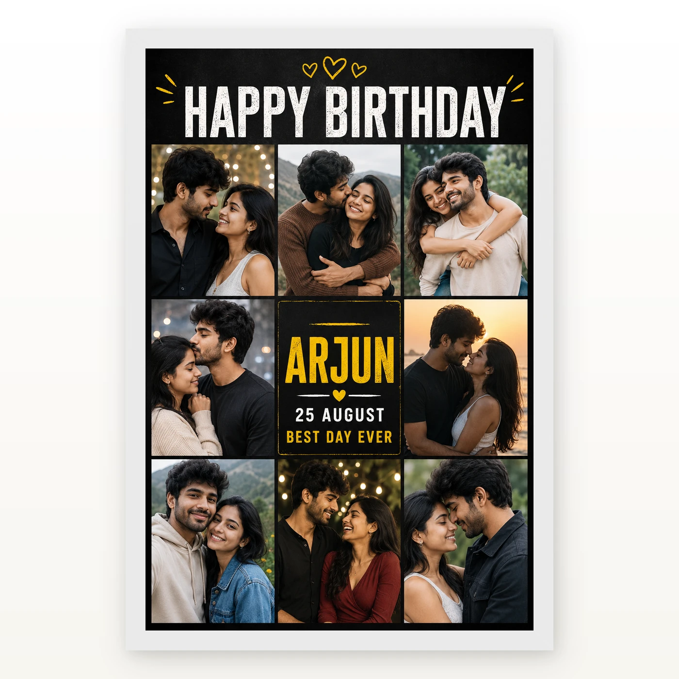 Birthday Photo Frame for Boyfriend Personalised Anniversary Style, view 2