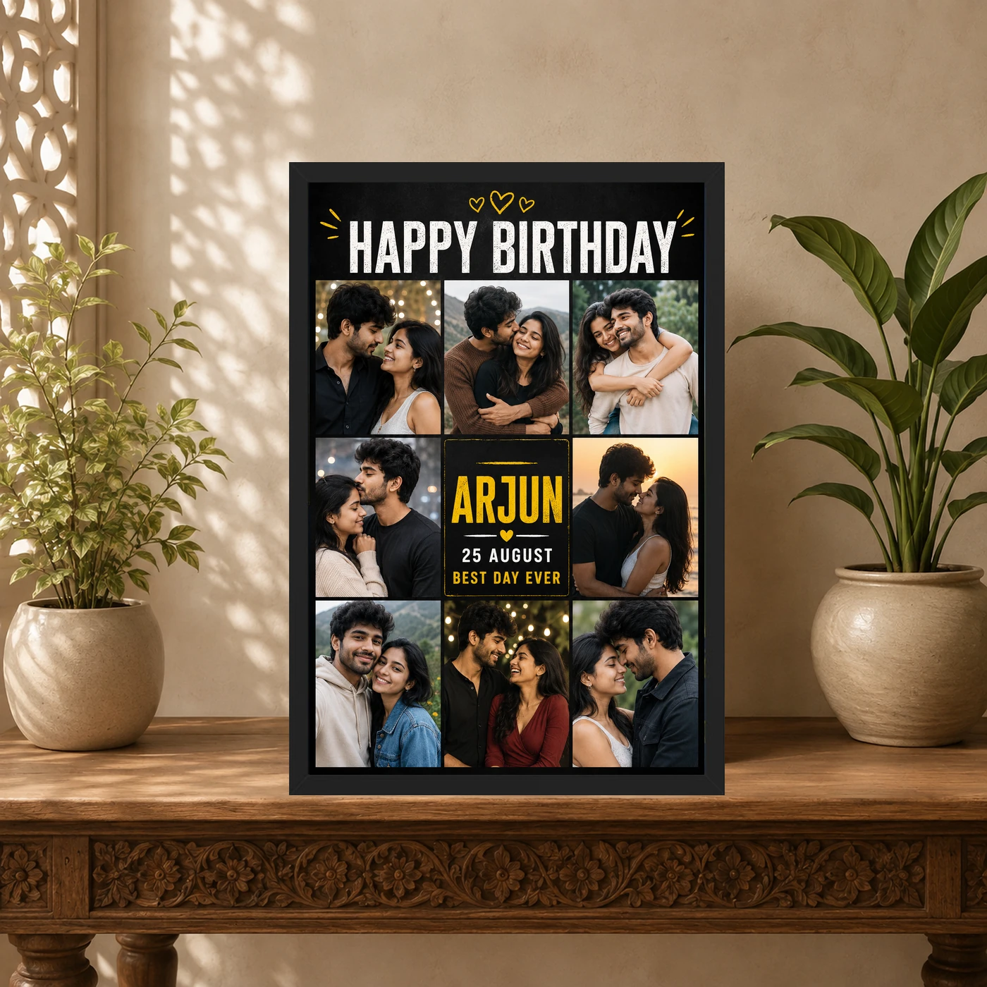 Birthday Photo Frame for Boyfriend Personalised Anniversary Style, view 5