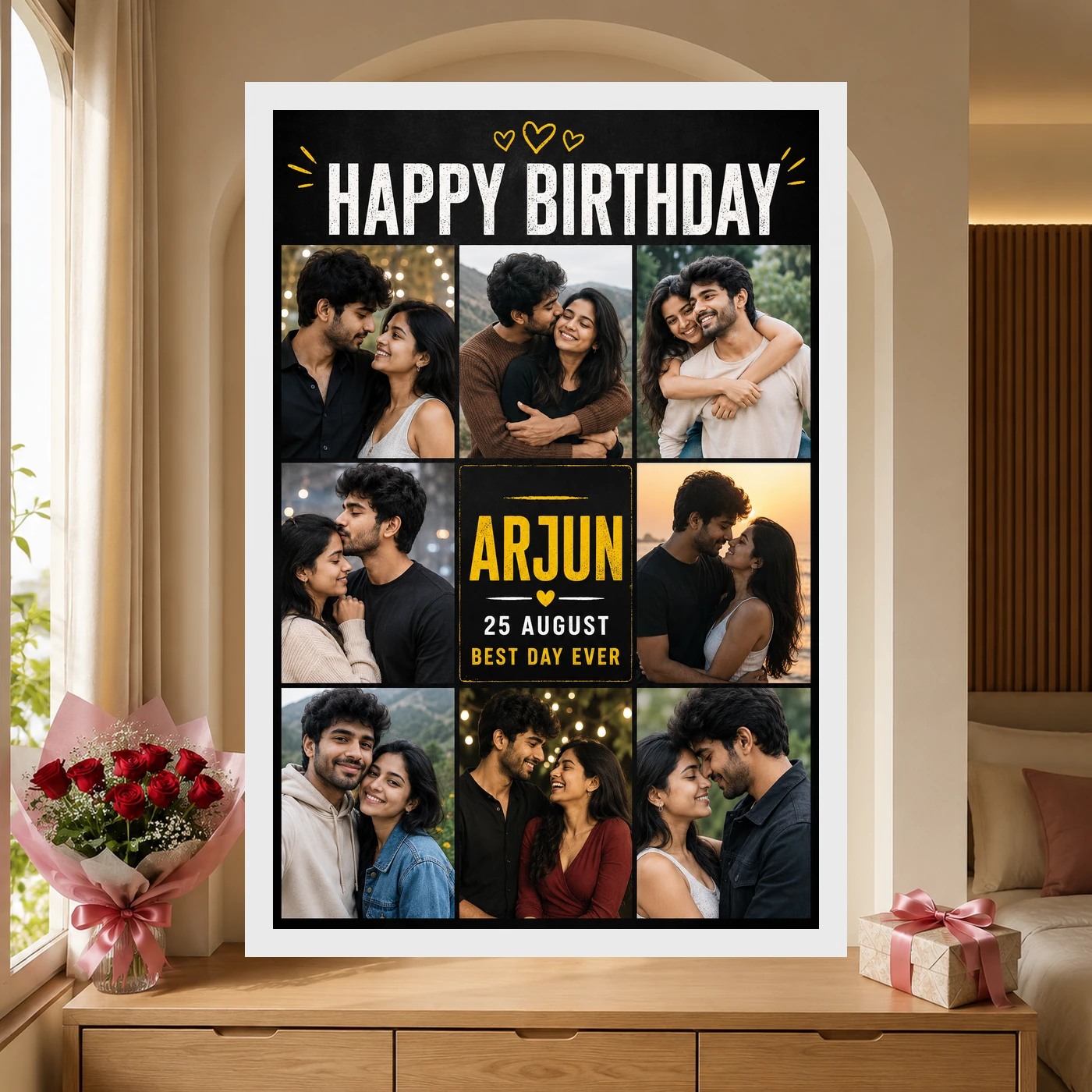 Birthday Photo Frame for Boyfriend Personalised Anniversary Style, view 6