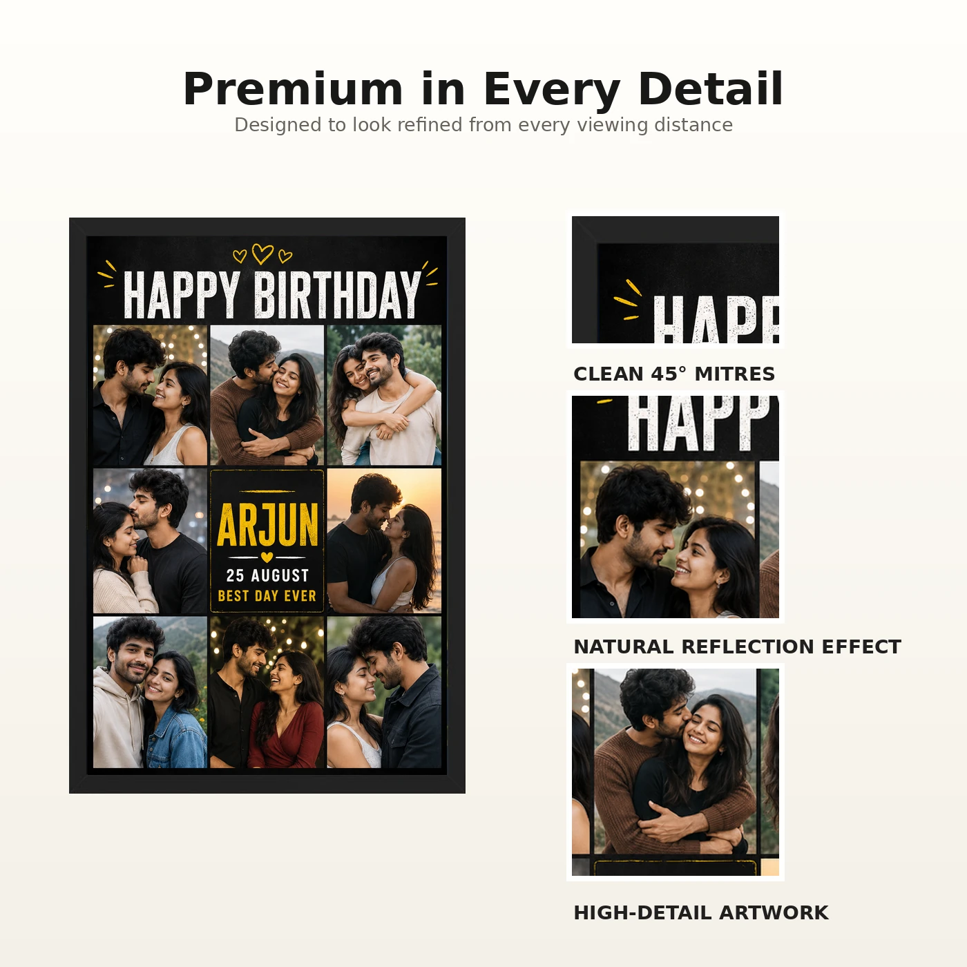 Birthday Photo Frame for Boyfriend Personalised Anniversary Style, view 9