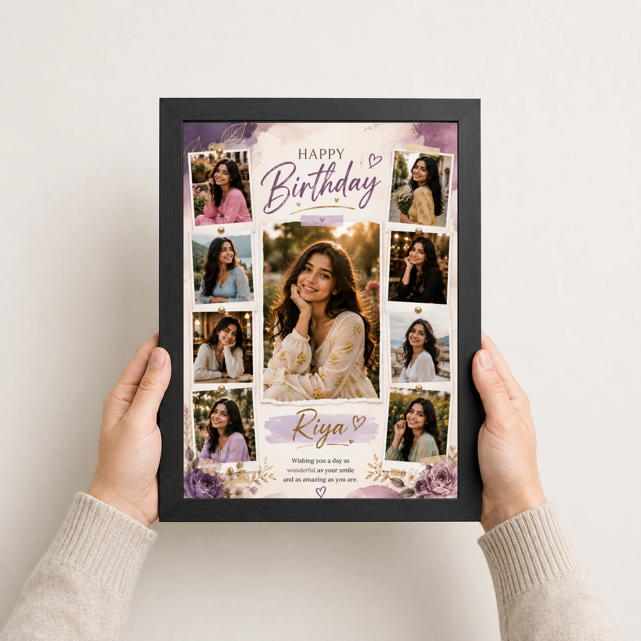 Birthday Photo Frame with Name and Message, view 3
