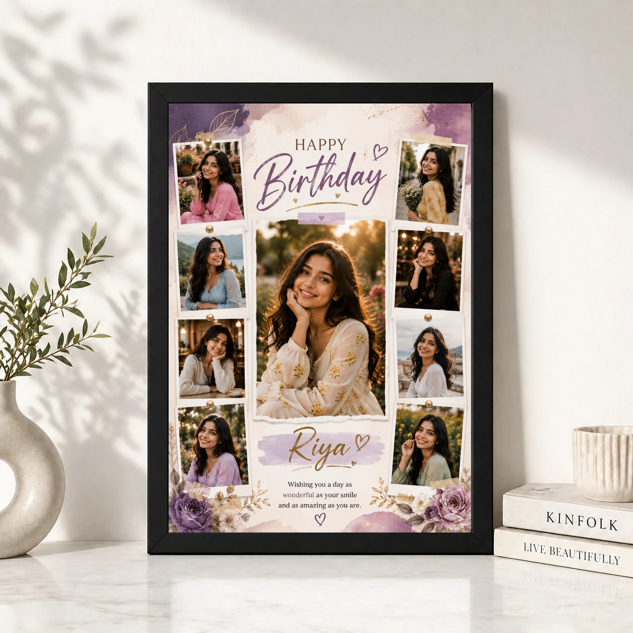 Birthday Photo Frame with Name and Message, view 4