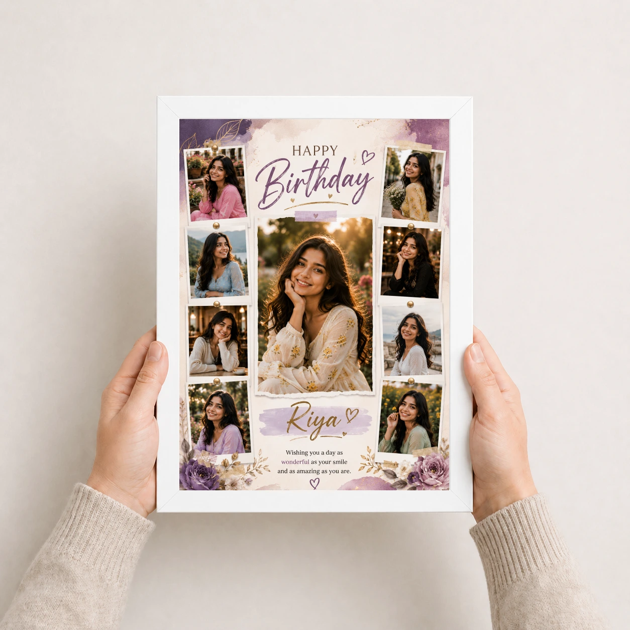 Birthday Photo Frame with Name and Message, view 7