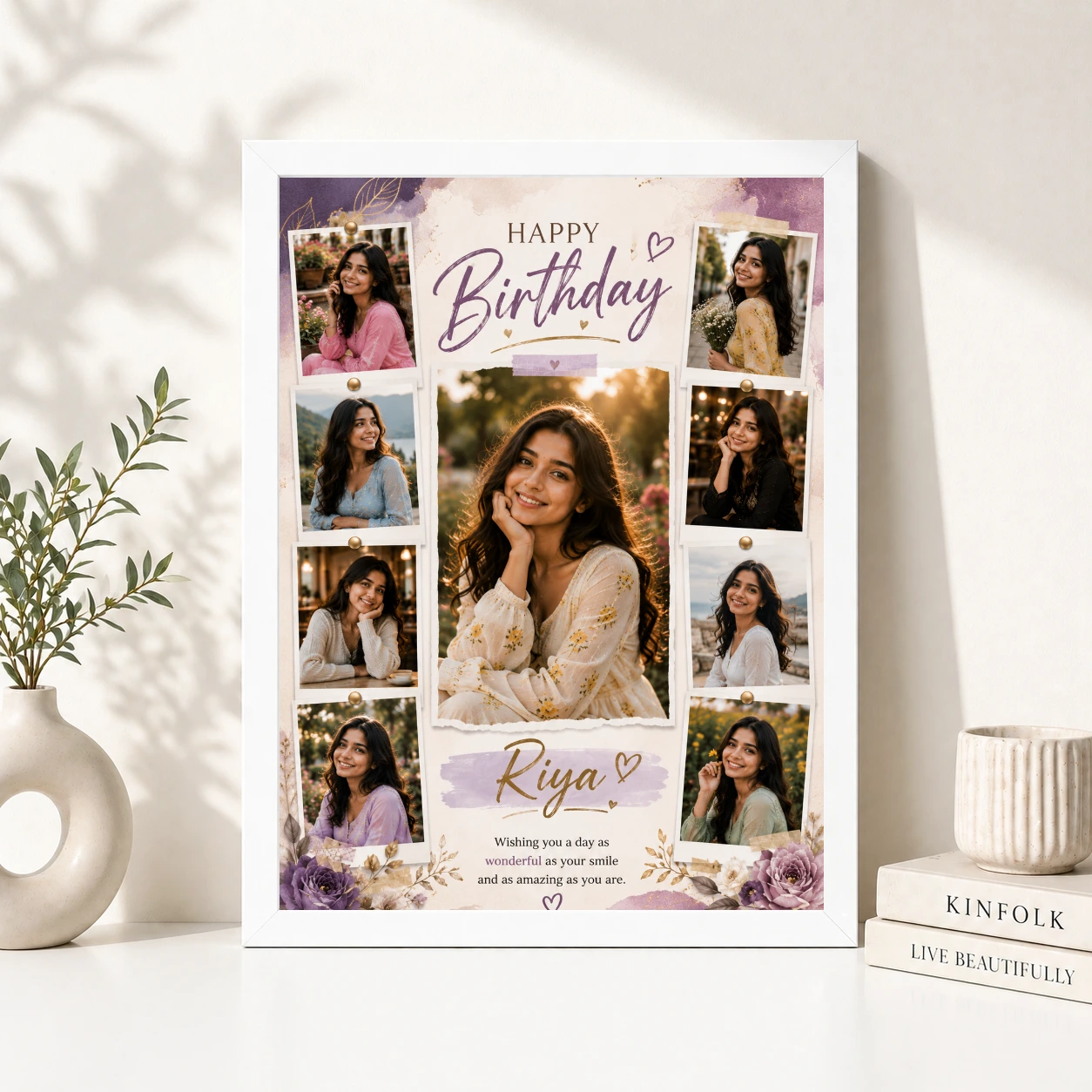 Birthday Photo Frame with Name and Message, view 8