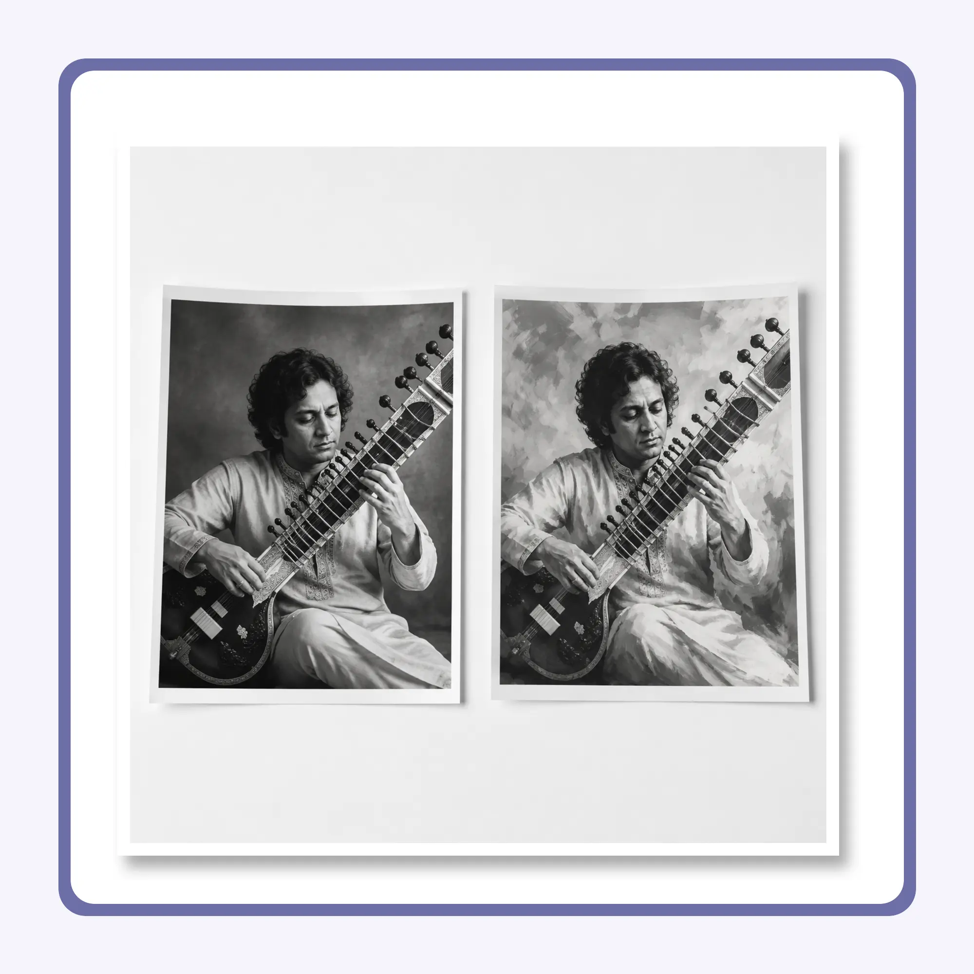 Black and White Digital Painting Photo Print, view 2