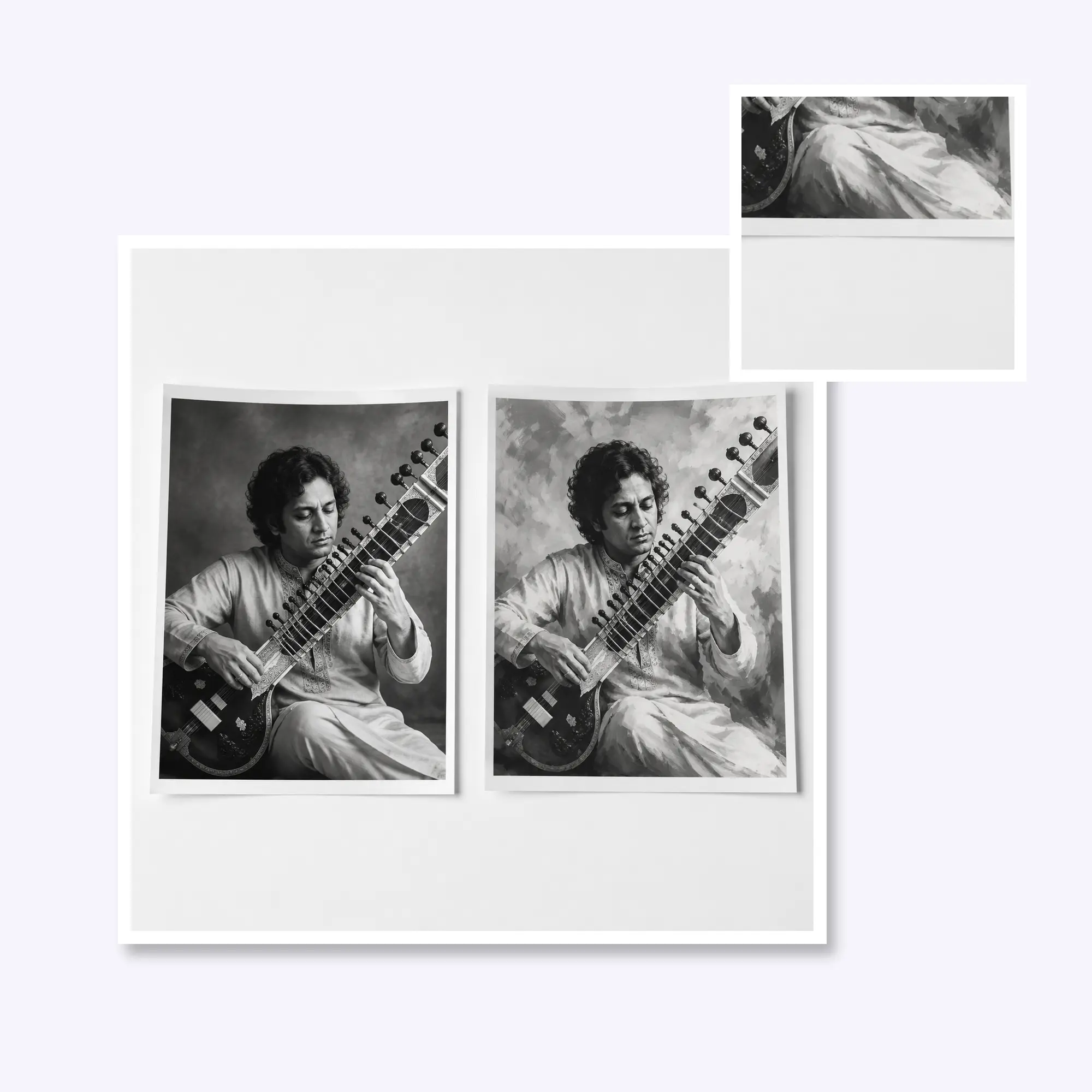 Black and White Digital Painting Photo Print, view 3