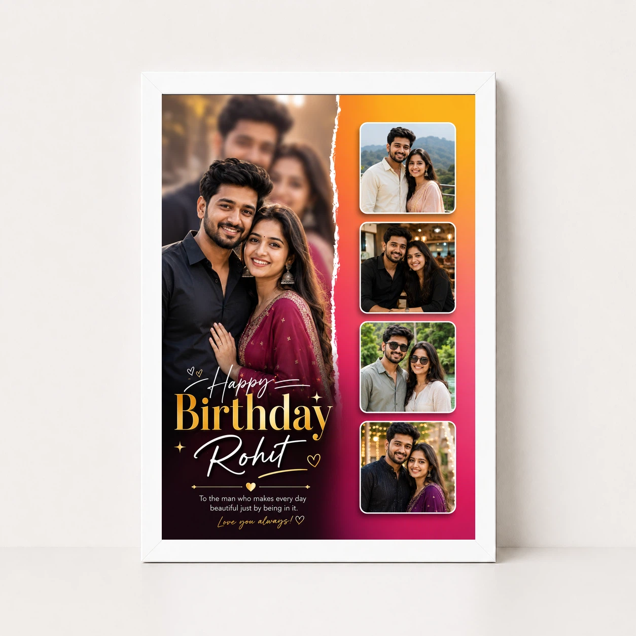 Boyfriend Birthday Photo Frame Love Quotes and Wishes, view 11