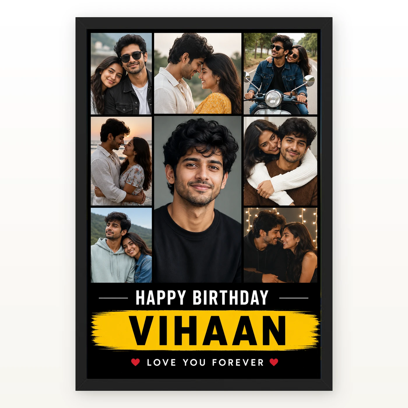 Boyfriend Birthday Photo Frame Single Large Portrait