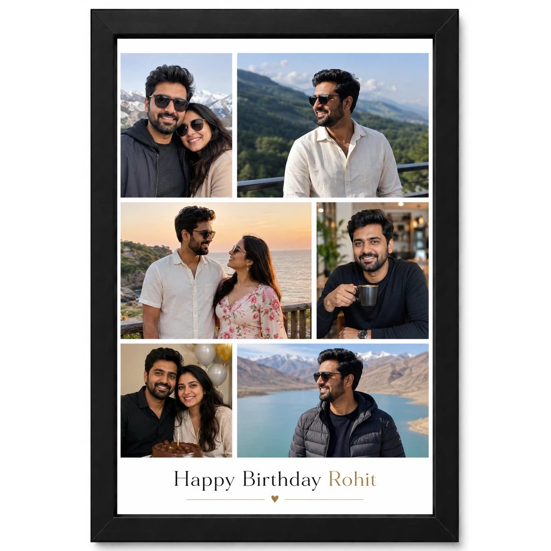 Boyfriend Birthday Photo Frame Single Large Portrait, view 12