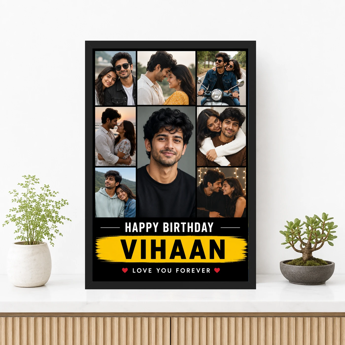 Boyfriend Birthday Photo Frame Single Large Portrait, view 3