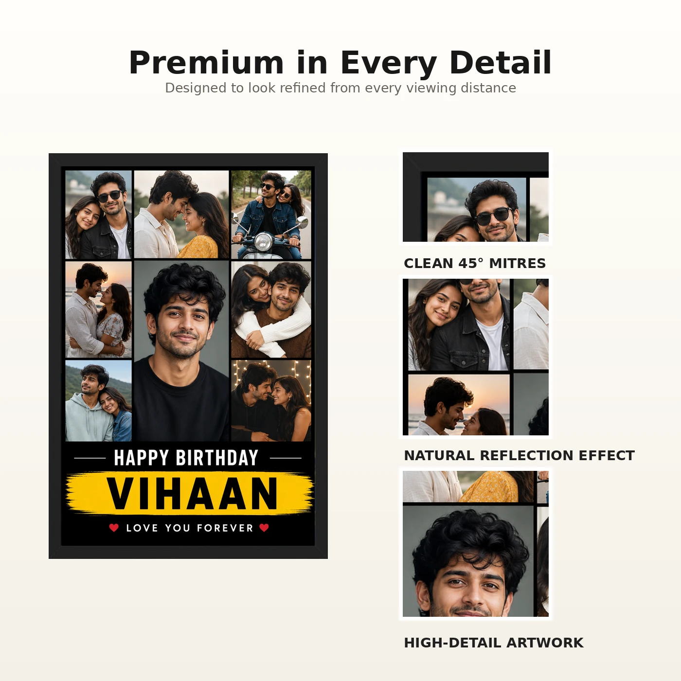 Boyfriend Birthday Photo Frame Single Large Portrait, view 9
