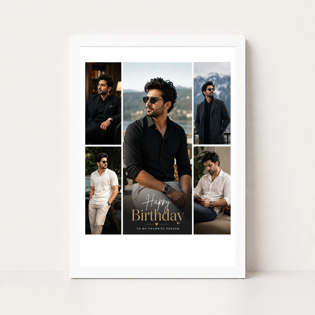 Boyfriend Photo Frame Birthday Gift Idea Collage, view 11