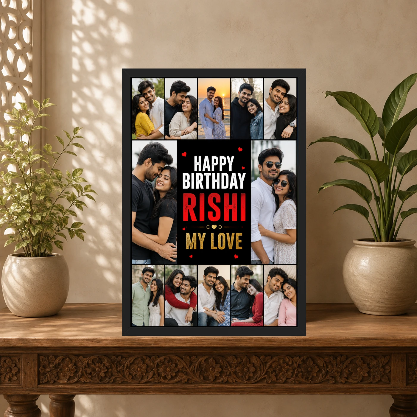 Boyfriend Photo Frame Birthday Gift Idea Collage, view 5
