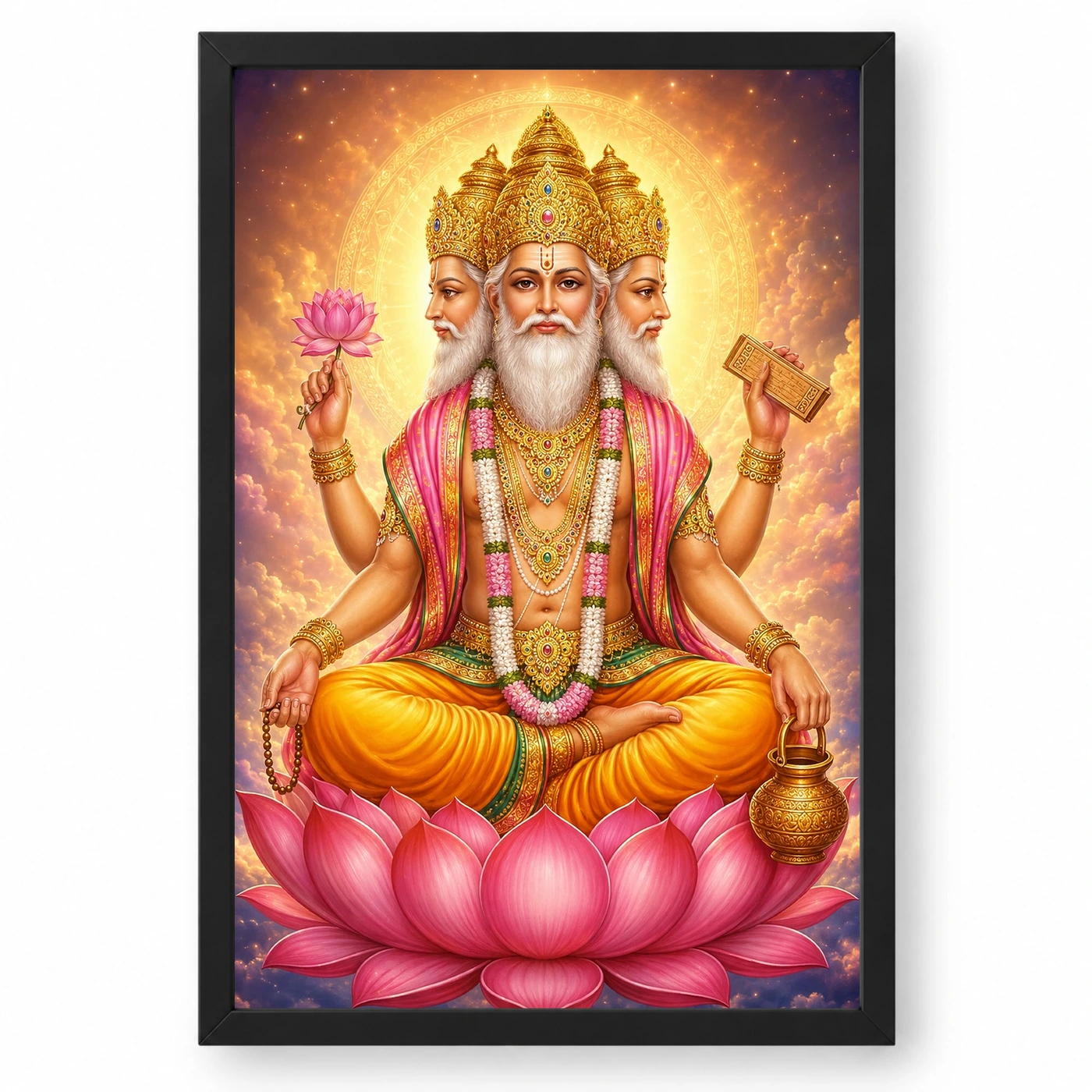 Brahma Dev Cosmic Celestial Aura Photo Frame