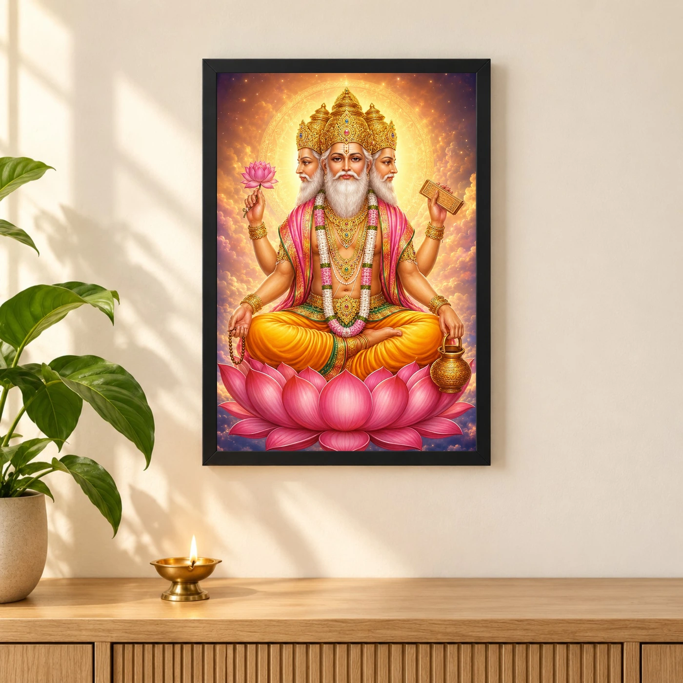Brahma Dev Cosmic Celestial Aura Photo Frame, view 3