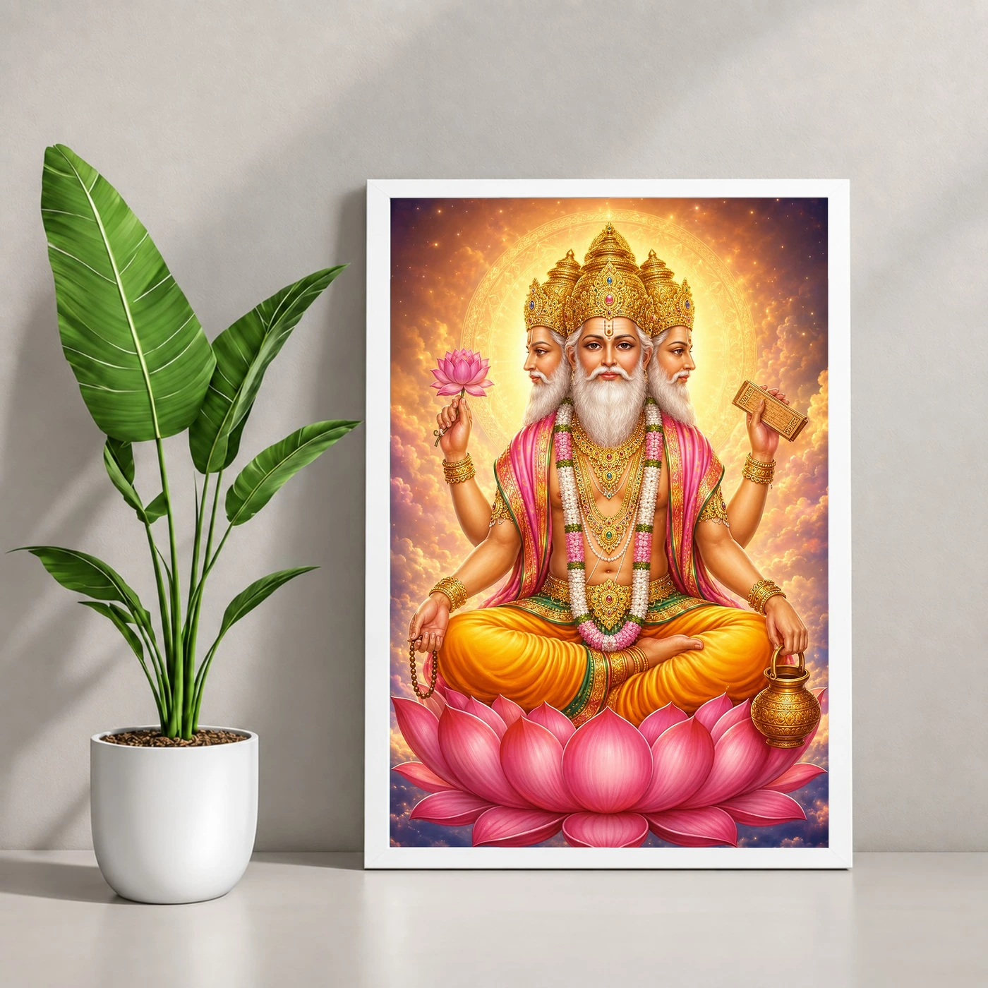Brahma Dev Cosmic Celestial Aura Photo Frame, view 4