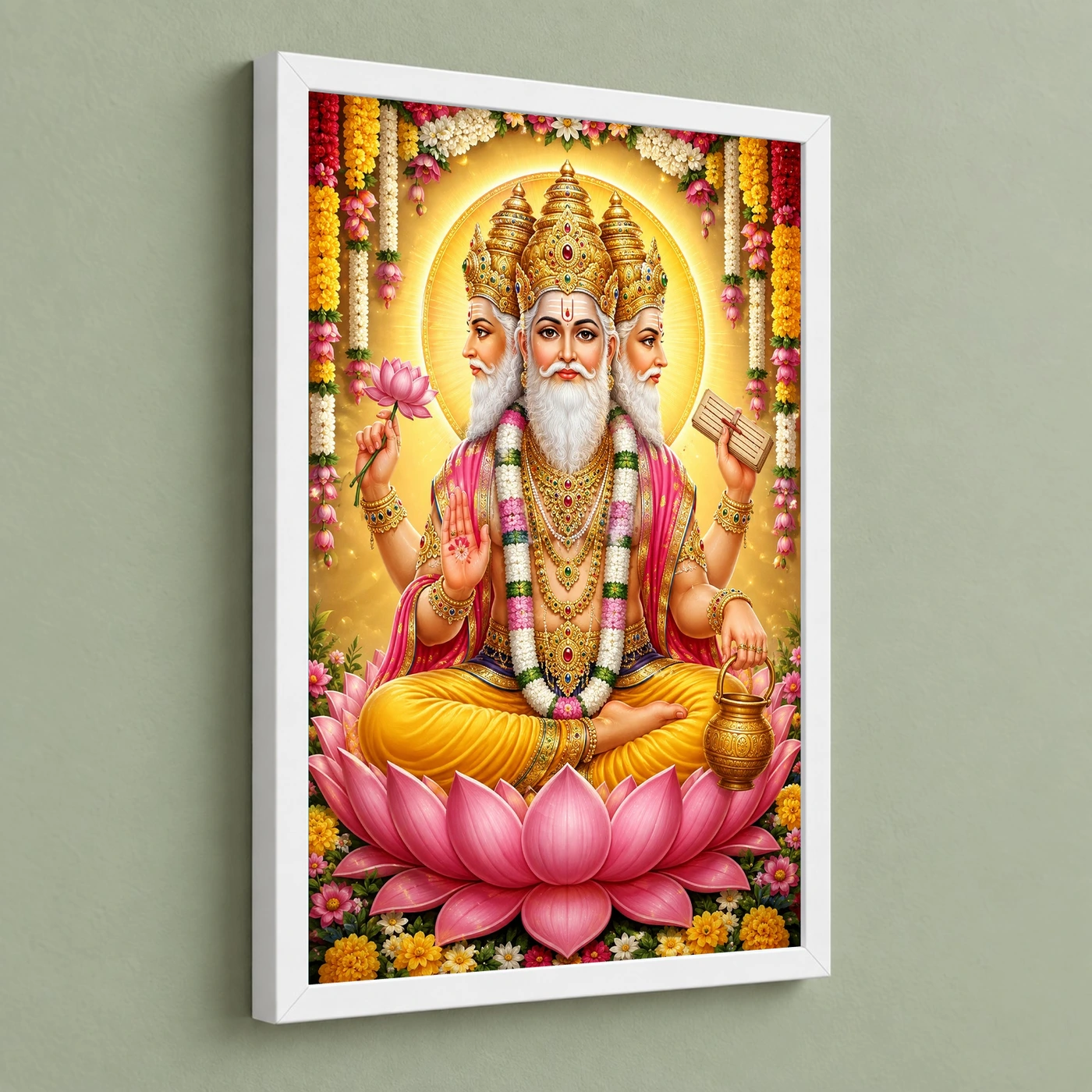 Brahma Dev Grand Festival Flower Decoration Photo Frame, view 5