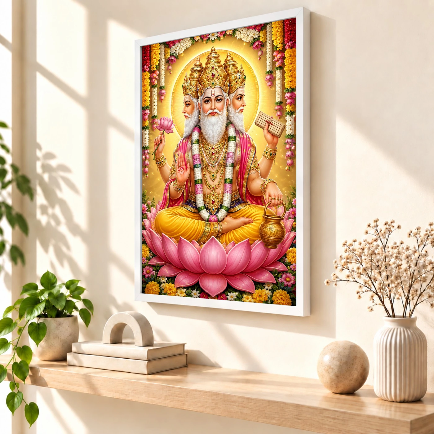 Brahma Dev Grand Festival Flower Decoration Photo Frame, view 7