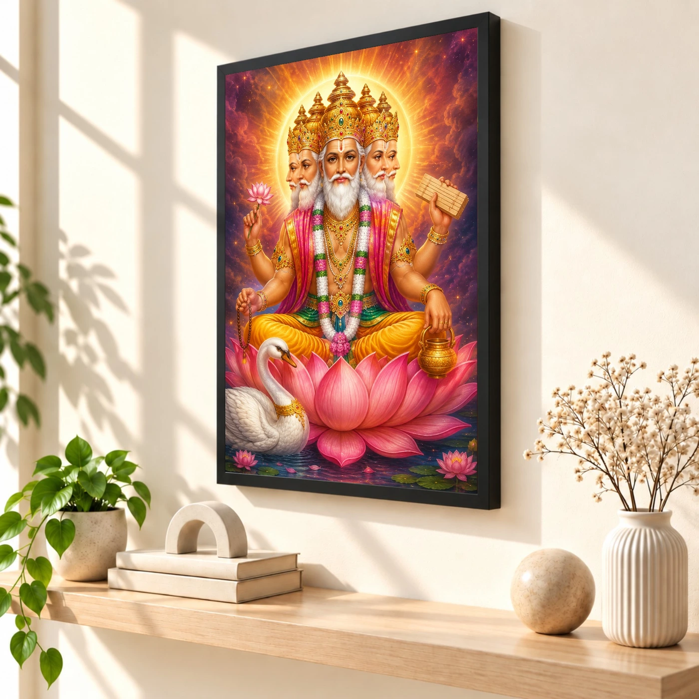 Brahma Dev Royal Jewel-Toned Portrait Photo Frame, view 2