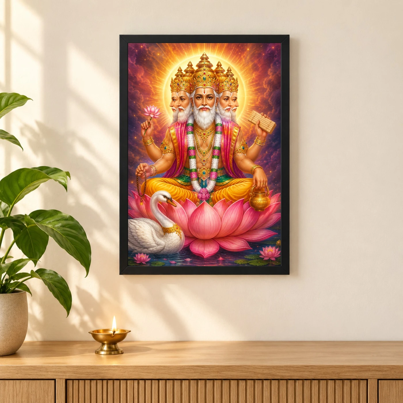Brahma Dev Royal Jewel-Toned Portrait Photo Frame, view 3