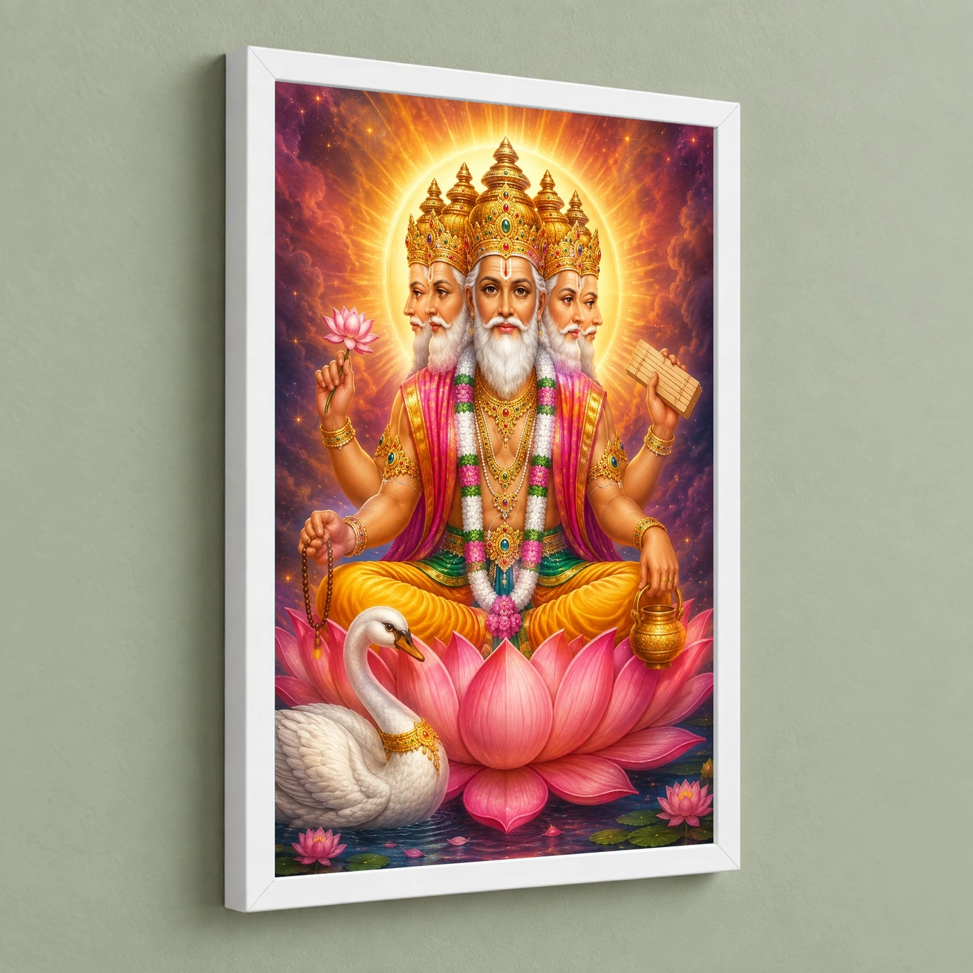 Brahma Dev Royal Jewel-Toned Portrait Photo Frame, view 5