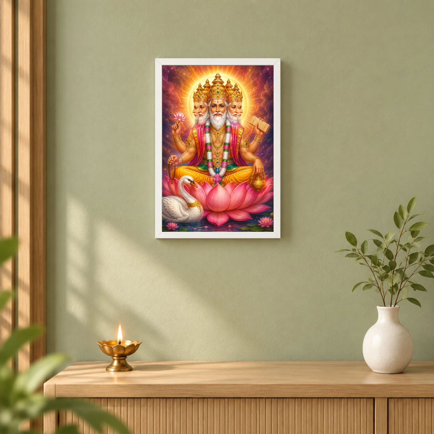 Brahma Dev Royal Jewel-Toned Portrait Photo Frame, view 6