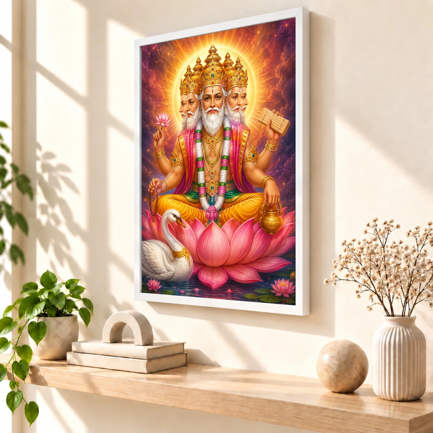 Brahma Dev Royal Jewel-Toned Portrait Photo Frame, view 7
