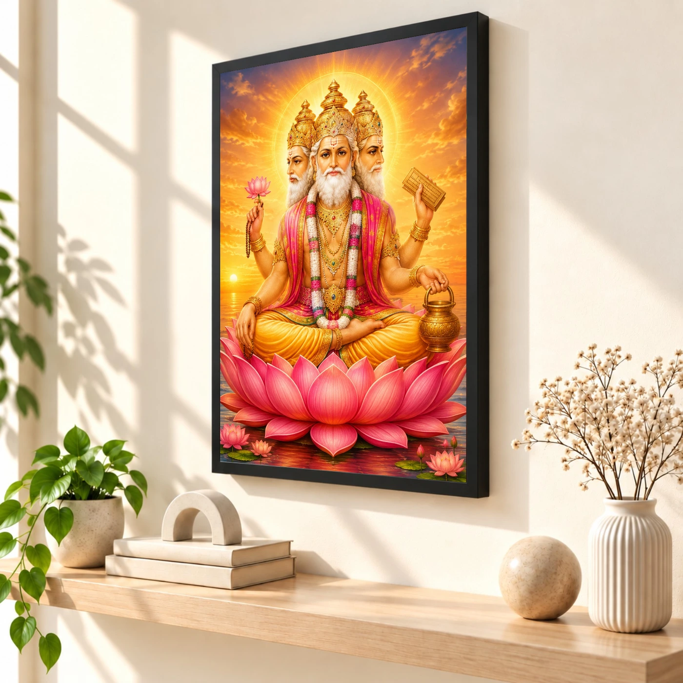 Brahma Dev Serene Sunrise Blessing Photo Frame, view 2