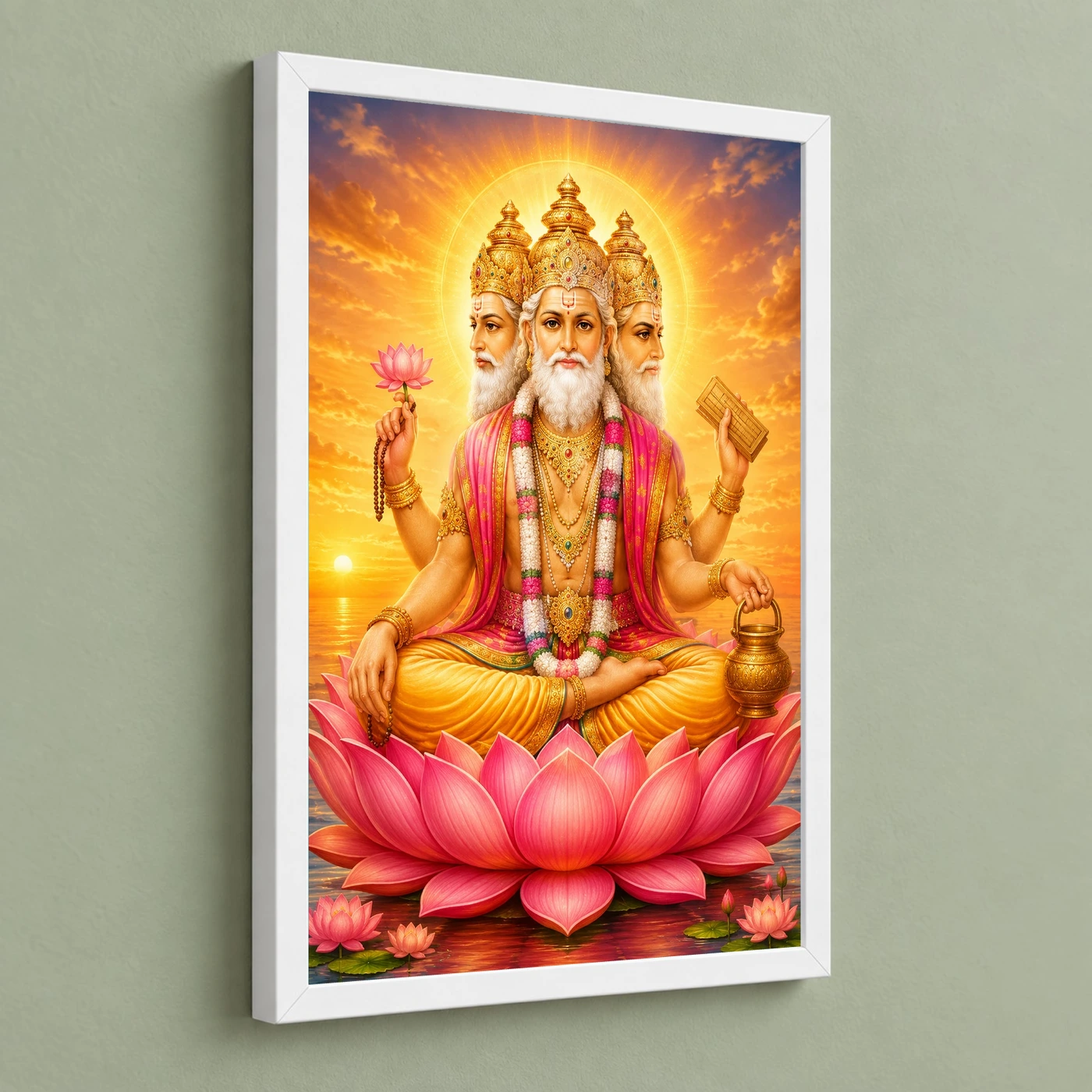 Brahma Dev Serene Sunrise Blessing Photo Frame, view 5