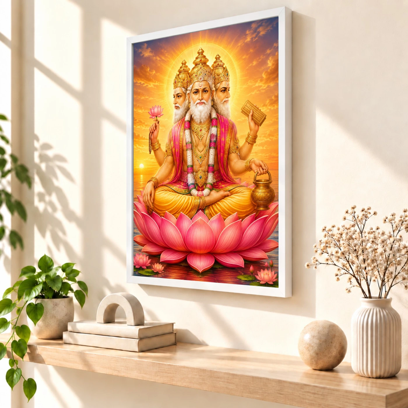 Brahma Dev Serene Sunrise Blessing Photo Frame, view 7