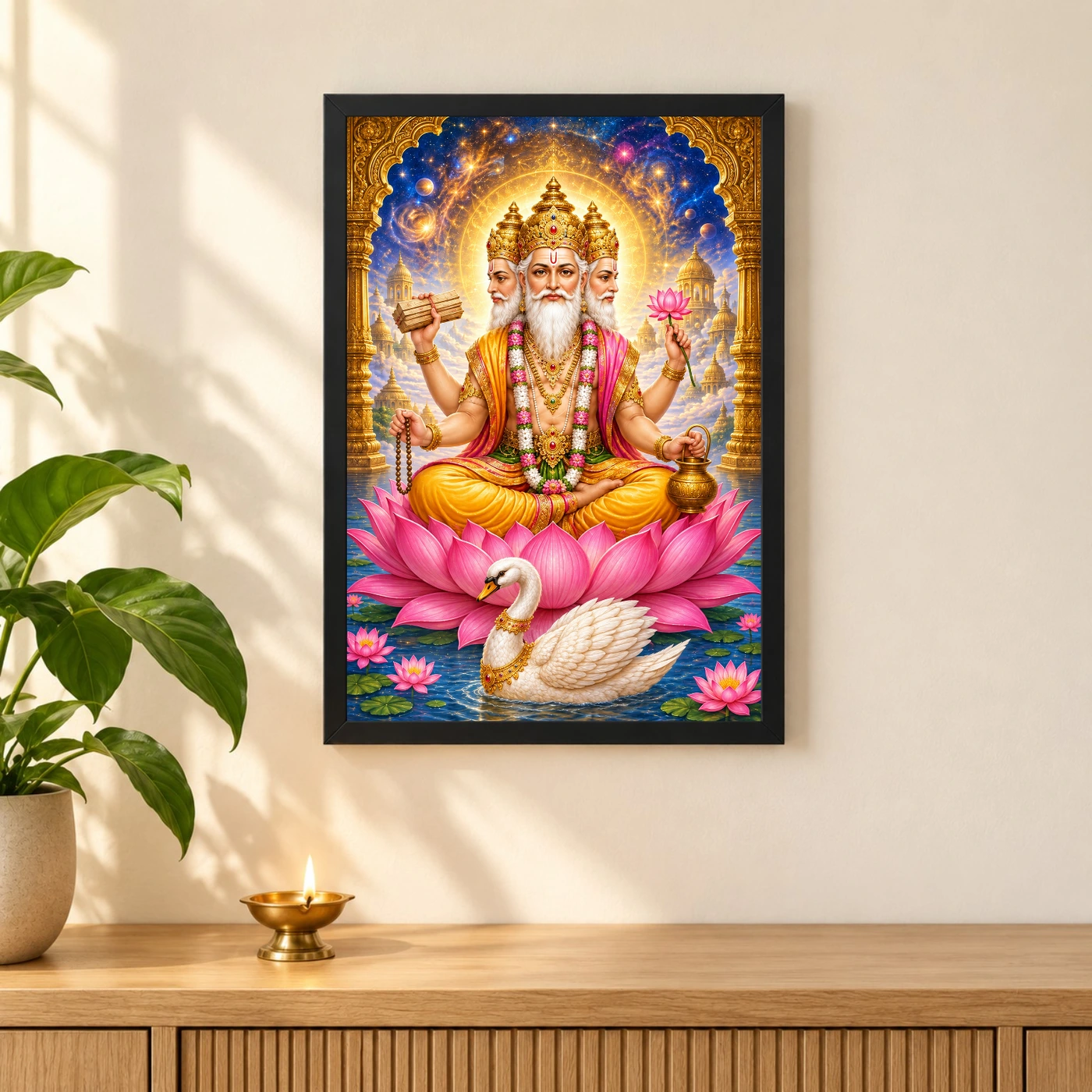 Brahma Four-Faced Lotus Cosmic Photo Frame, view 3