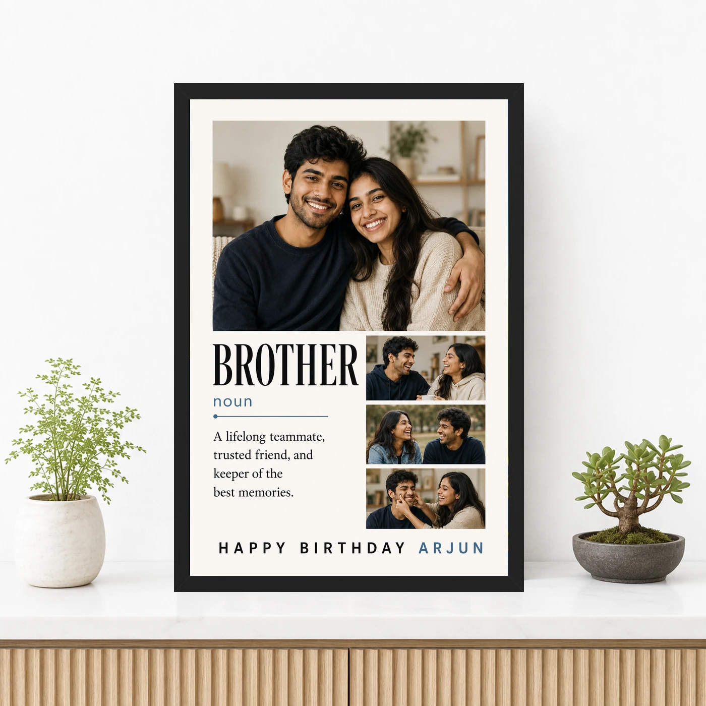 Brother Birthday Photo Frame Minimal, view 3