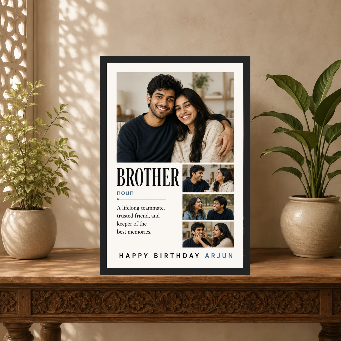 Brother Birthday Photo Frame Minimal, view 5