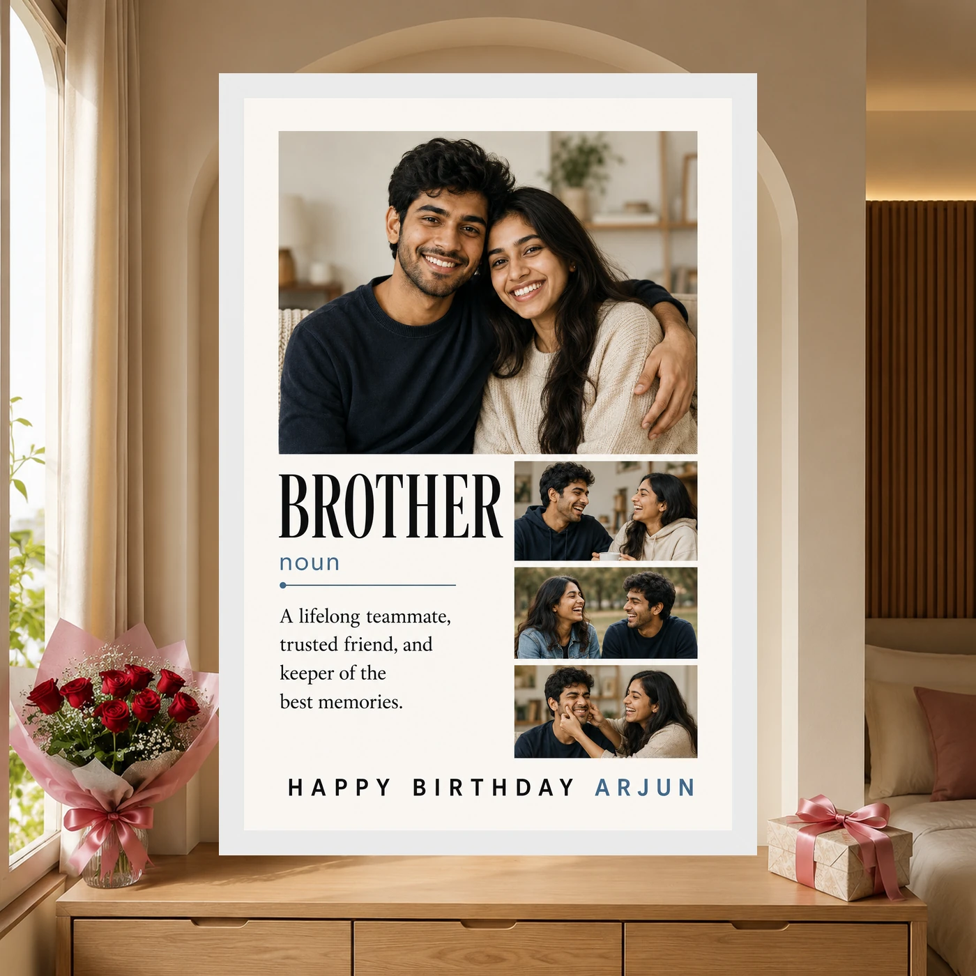 Brother Birthday Photo Frame Minimal, view 6