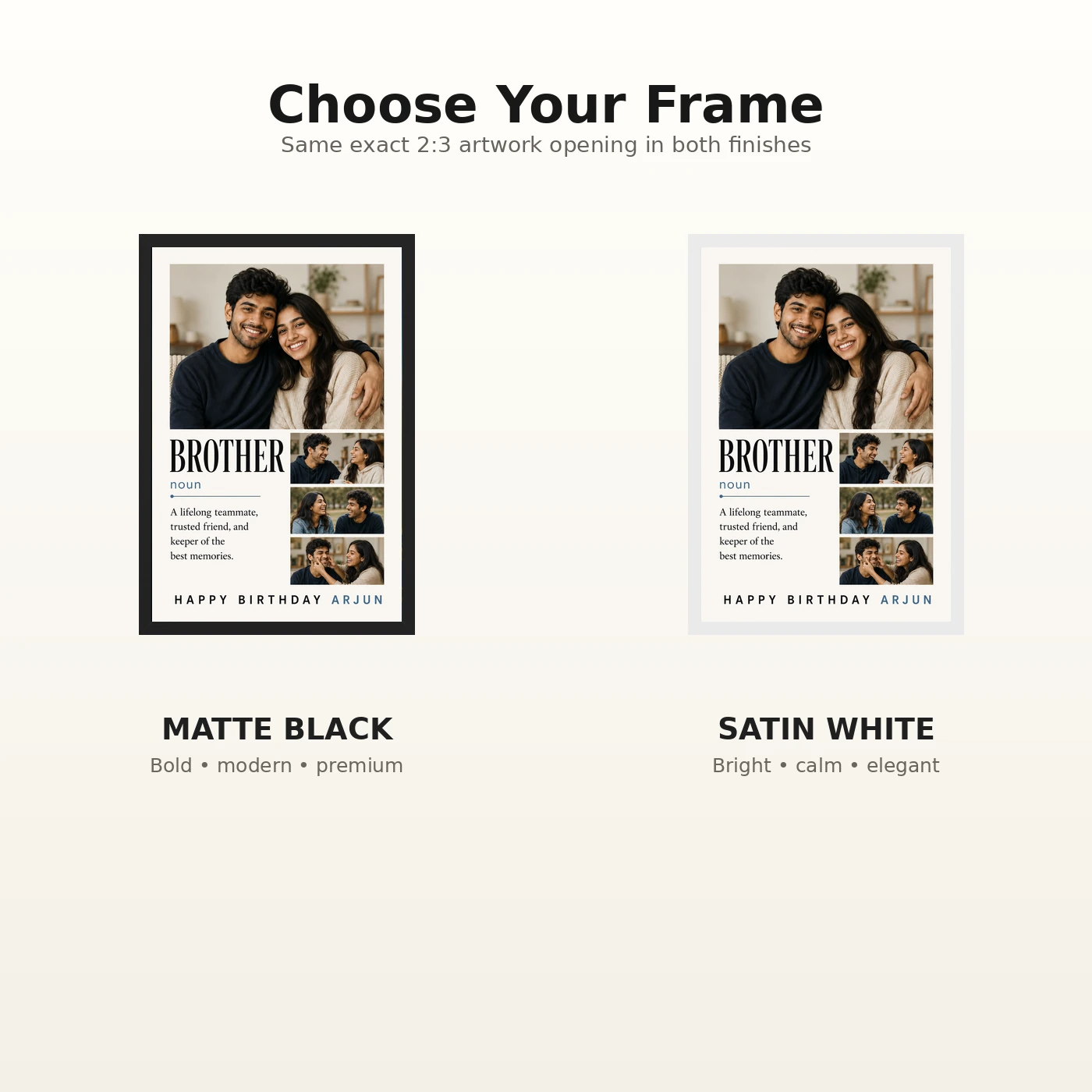 Brother Birthday Photo Frame Minimal, view 7