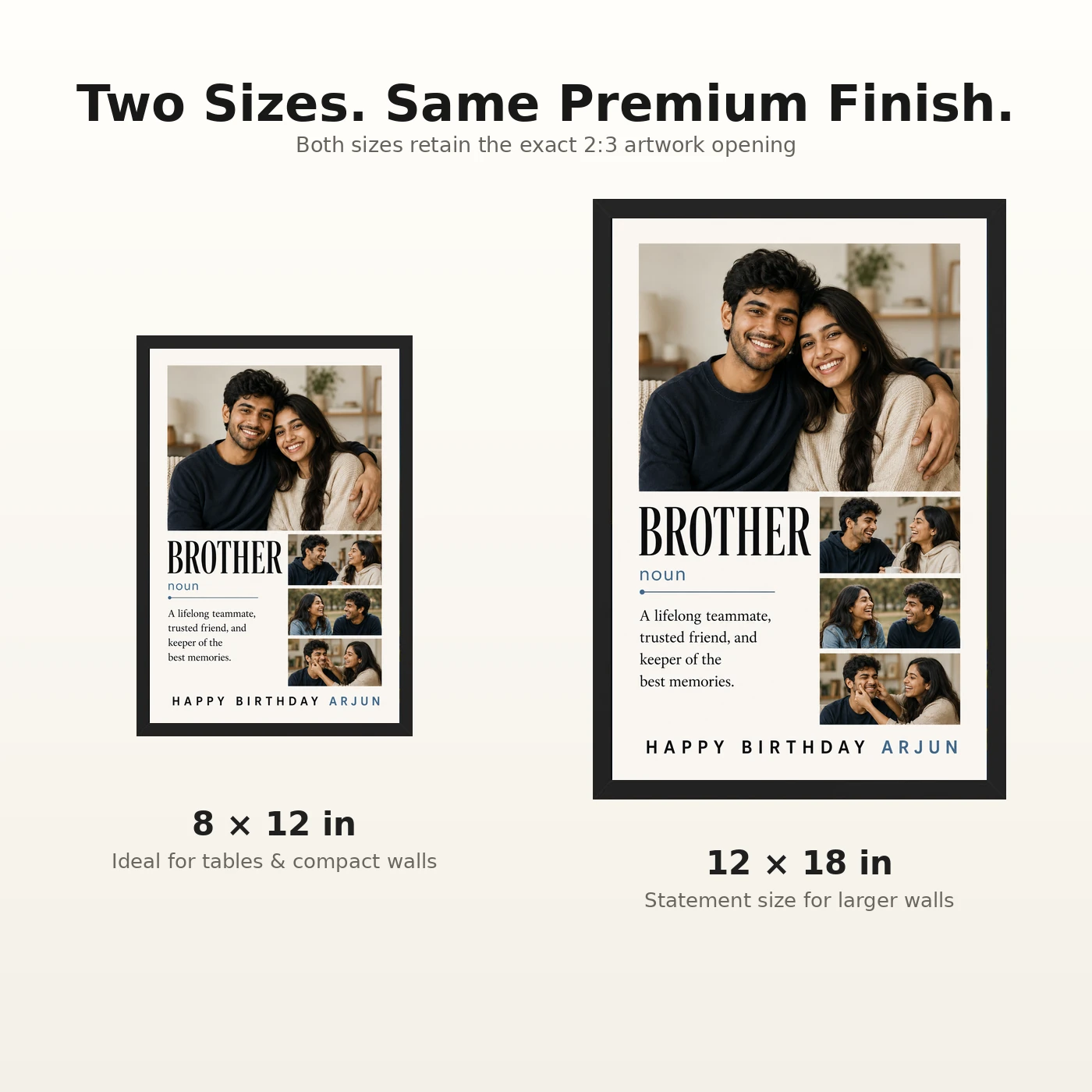 Brother Birthday Photo Frame Minimal, view 8
