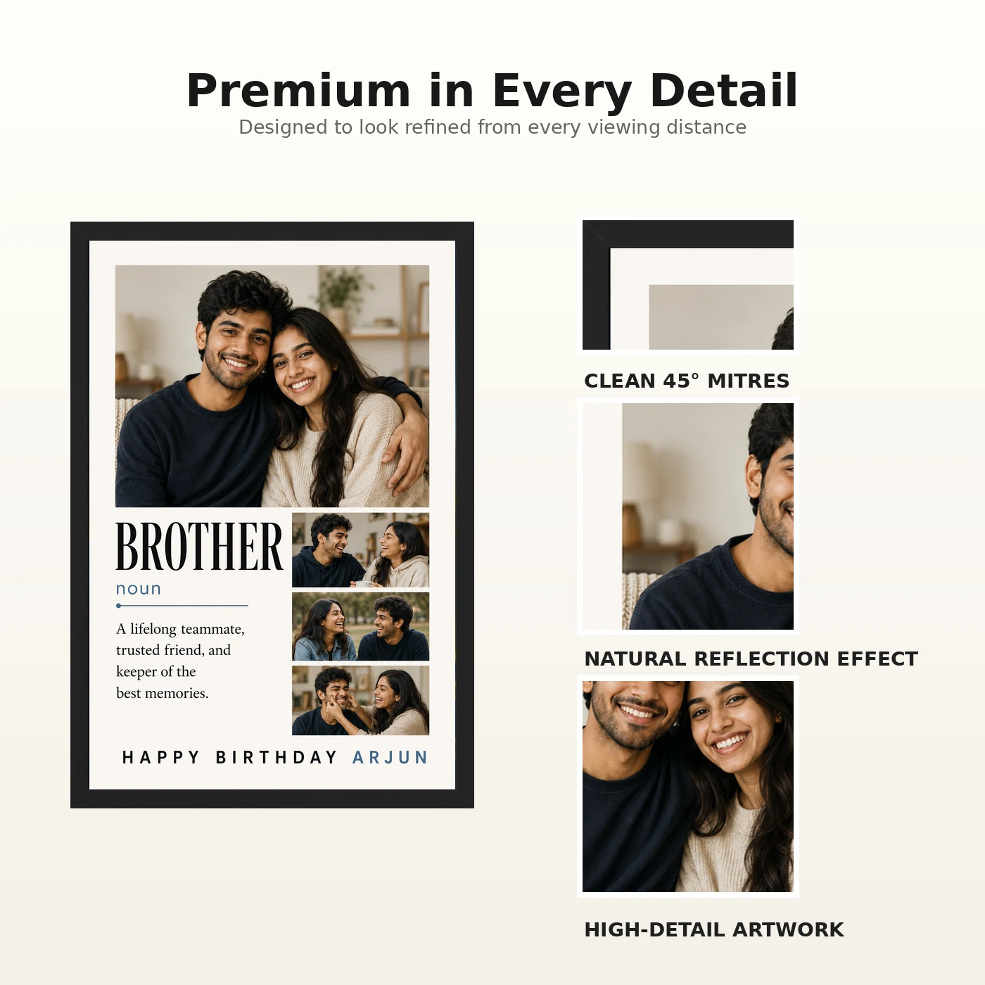 Brother Birthday Photo Frame Minimal, view 9