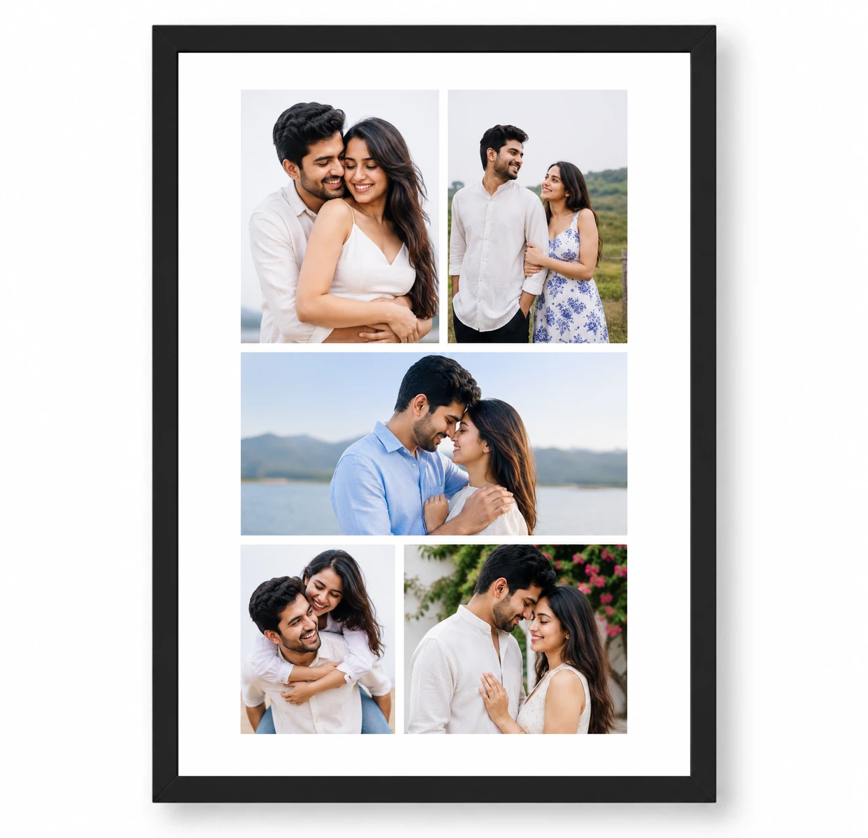 Contact Sheet 5 Photo Couple Portrait Collage Frame
