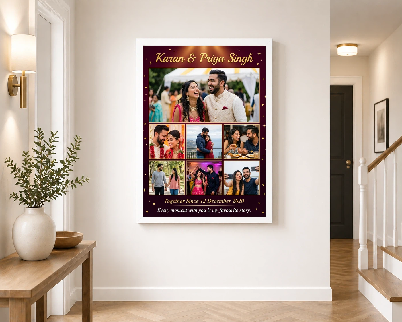Couple Collage Photo Frames Pastel Dreamy Love Story Photo Frame, view 6