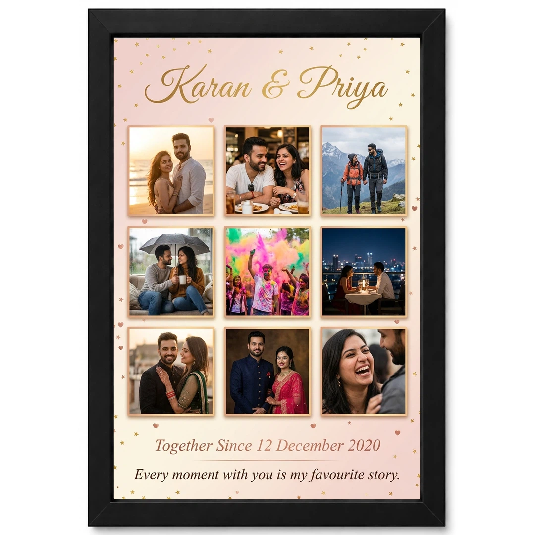 Couple Collage Photo Frames Romantic Love Memories Together Photo Frame