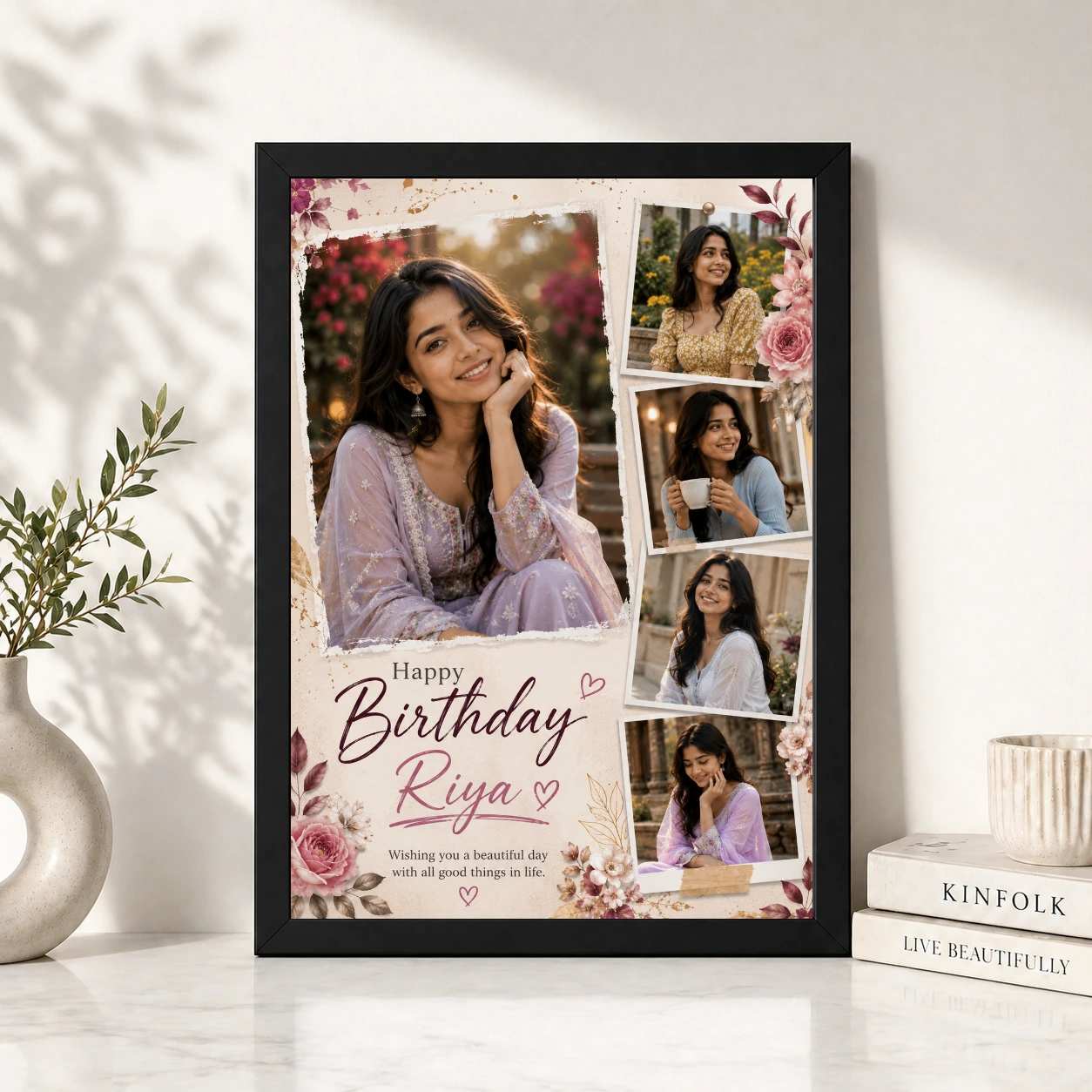 Custom Birthday Gift Photo Frame, view 4