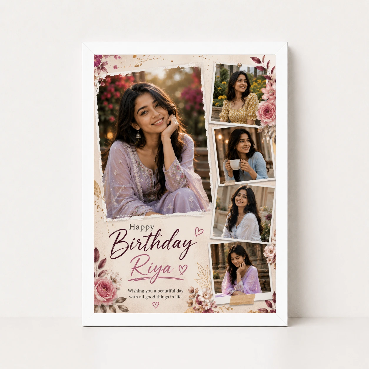 Custom Birthday Gift Photo Frame, view 5