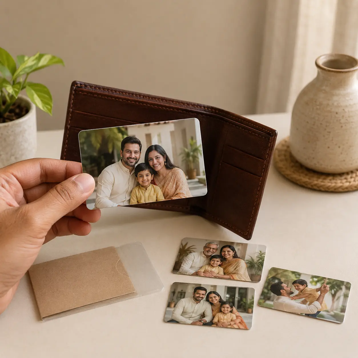Custom Laminated Wallet Photo Cards Online, view 5