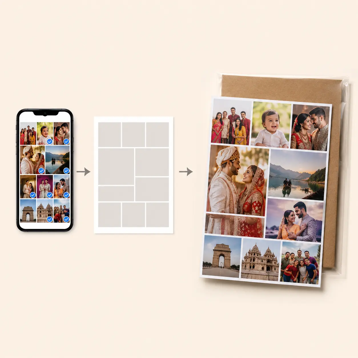 Custom Photo Collage Poster Online – A4 & A3, view 4