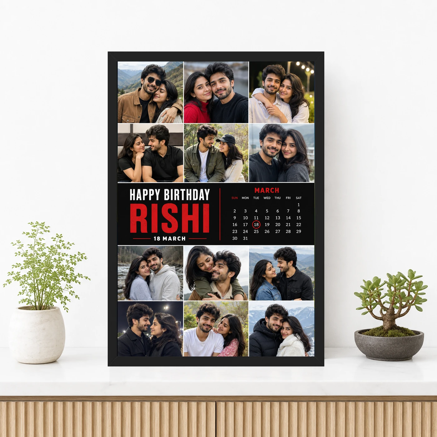 Customised Photo Frame for Boyfriend Birthday, view 3