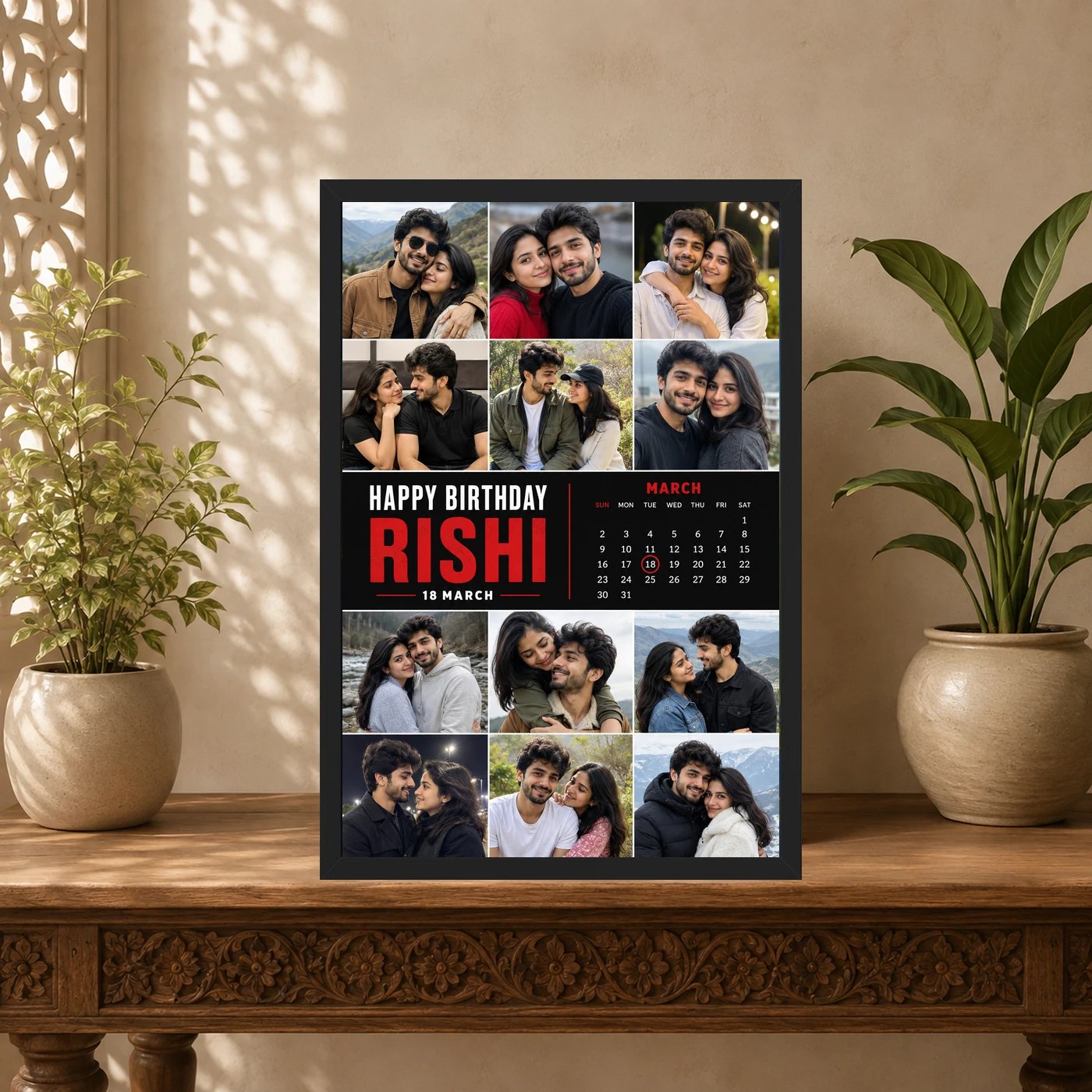 Customised Photo Frame for Boyfriend Birthday, view 5