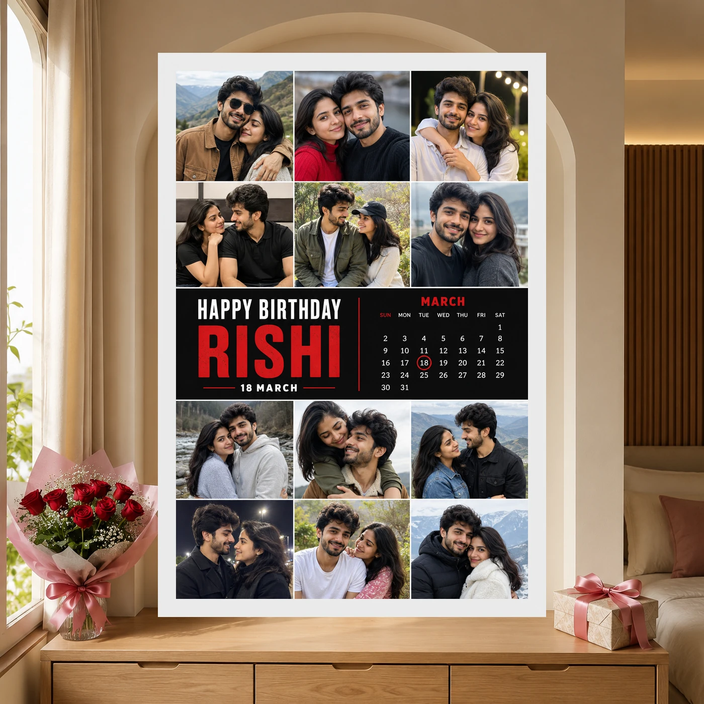 Customised Photo Frame for Boyfriend Birthday, view 6
